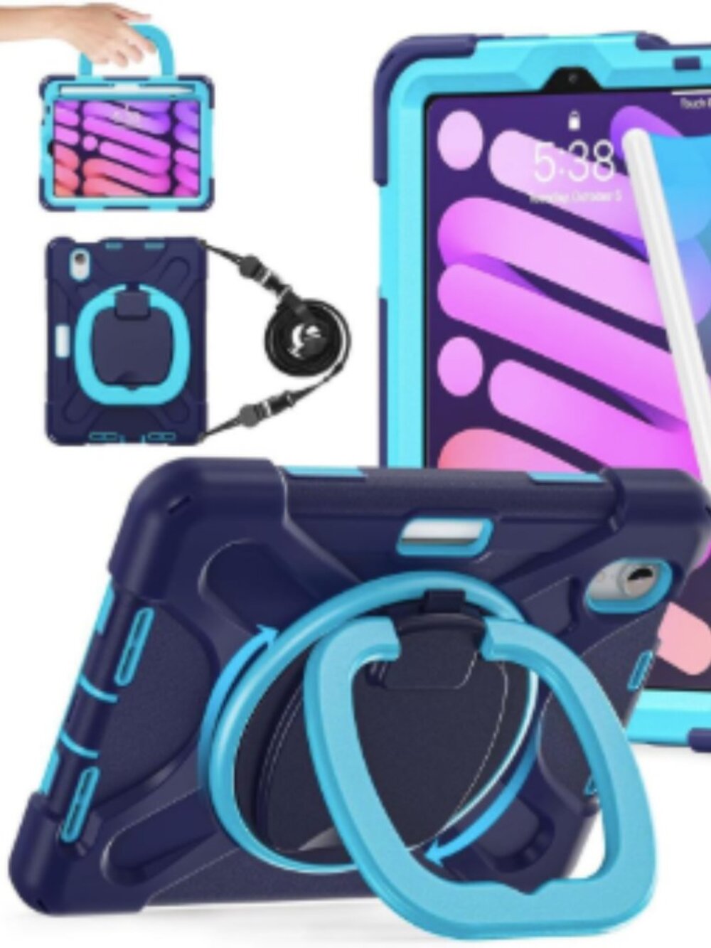 BATYUE Case for iPad mini 7 (A17 Pro) 2024/ iPad mini 6 (A15 Bionic) 2021 8.3"